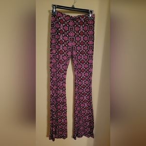 Flared tribal print pants